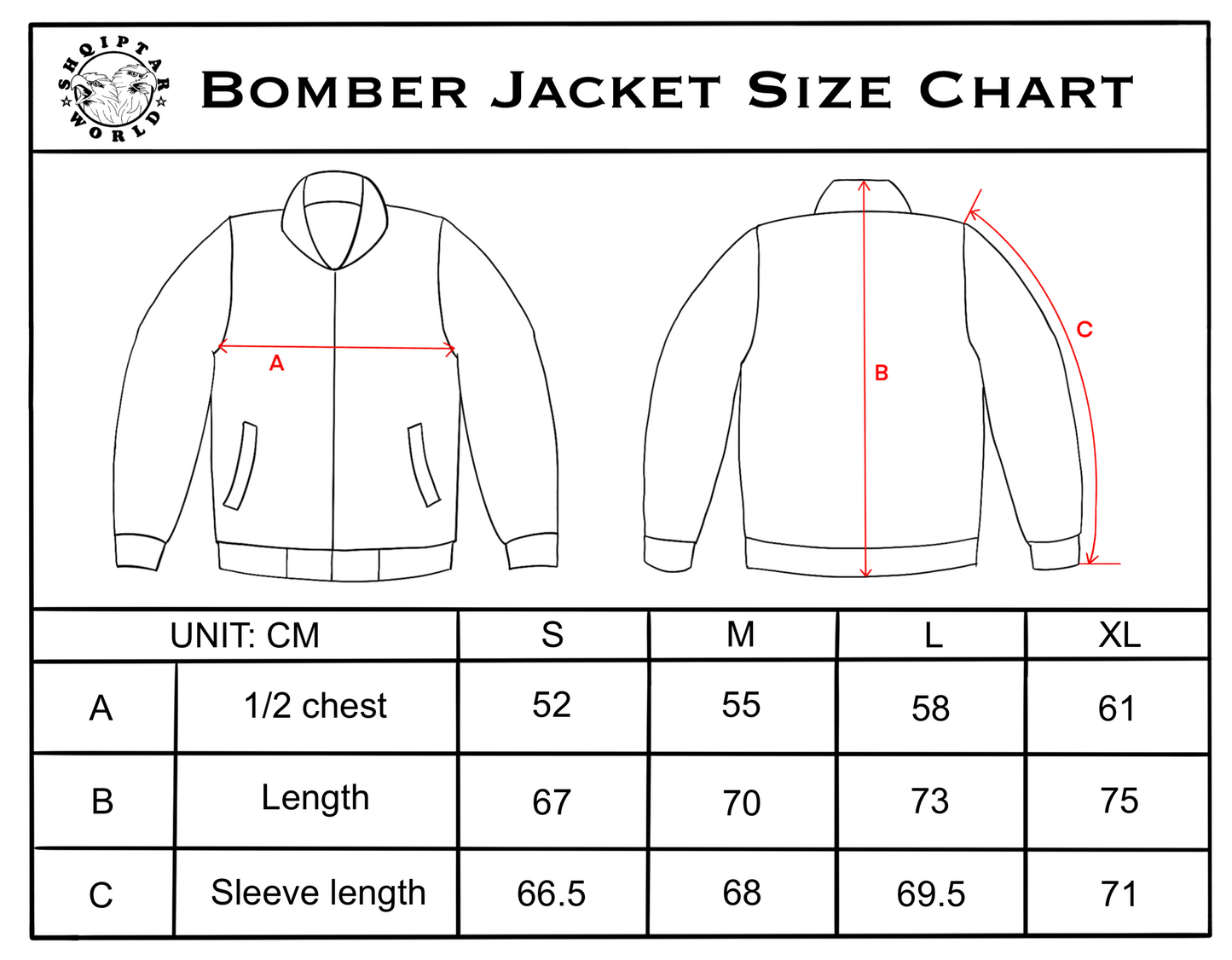 Shqiptar World Bomber Jacket